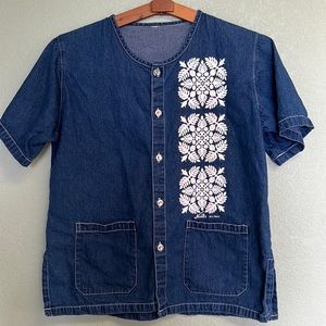 NooPee Ulu Quilt Denim Top